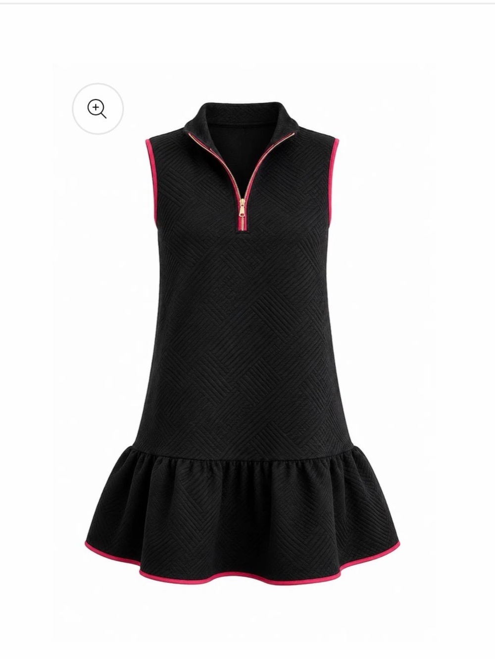 Umgee Actin’ Up Black Sleeveless Dress with Red Trim